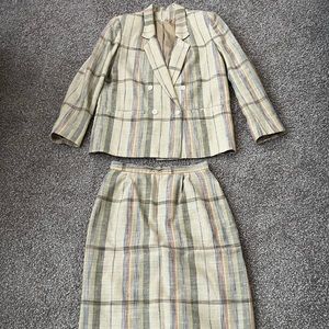 Blazer with skirt, striped, size 7/8